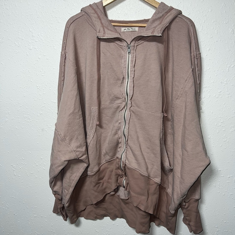We‎ The Free Oversized Mauve Hooded Jacket